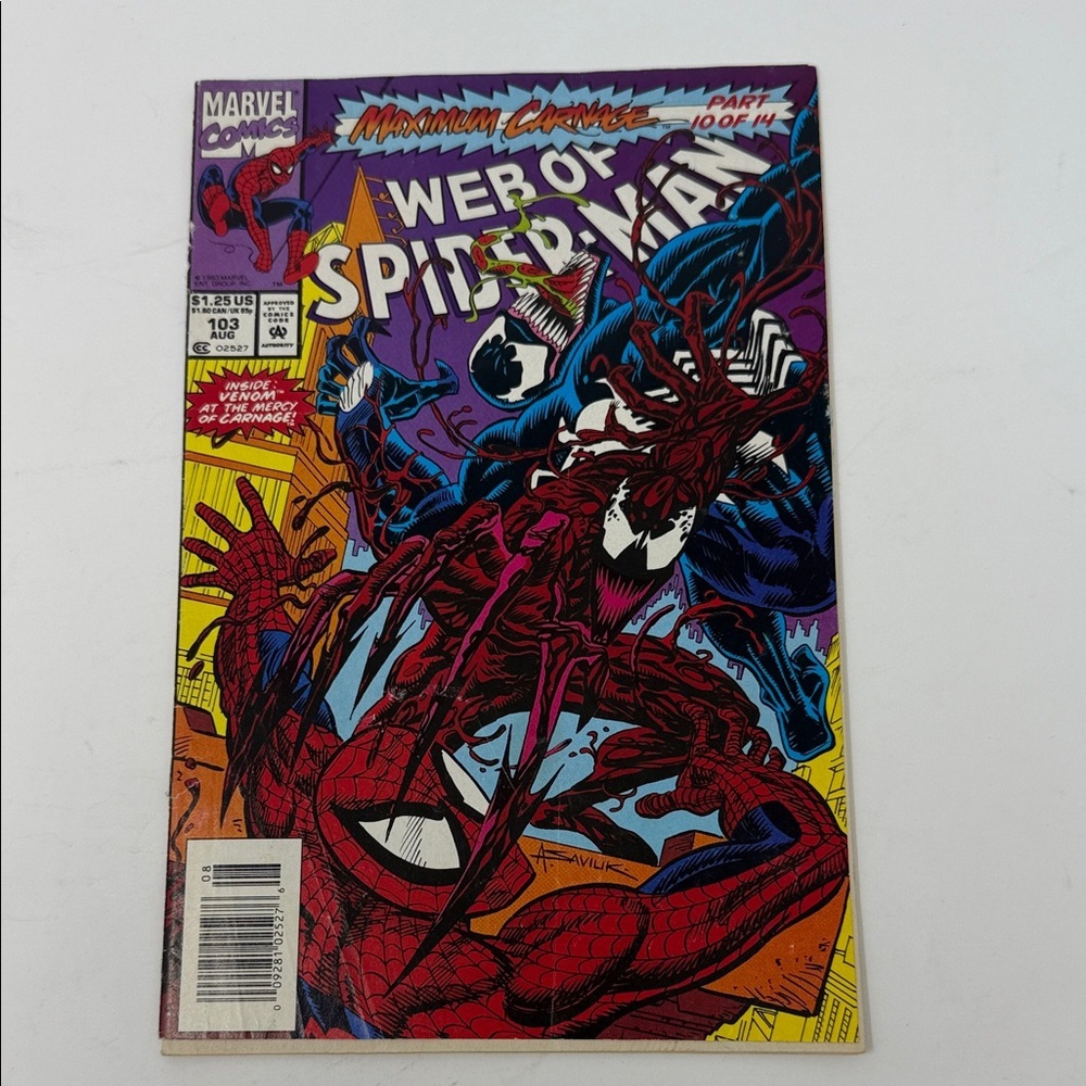 Marvel Web of Spider-Man Comic Book 103 cover